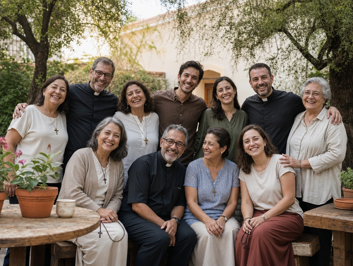 A small community of Catholics gathered together