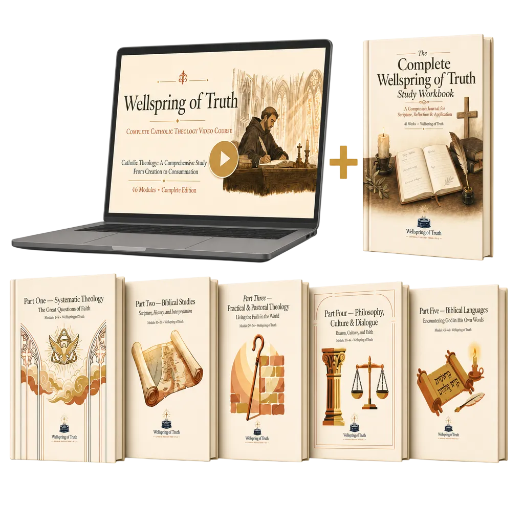 The Complete Catholic Theology Course — video course and study workbook bundle